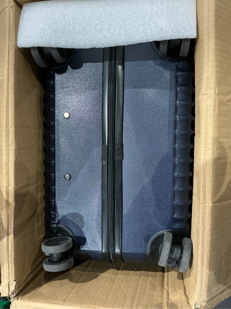 Condition photo showing Good Condition for light flight luggage sets, durable hard shell 3 piece set suitcase with spinner wheels, hardside lightweight luggage set with tsa lock, large travel luggage set (20" 24" 28"), dark blue dark blue 3-piece set-20"/24"/28"