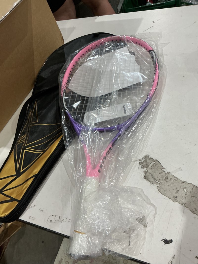 Condition photo showing Good Condition for senston 23" kids junior tennis racquet for kids children boys girls tennis rackets with racket cover pink 23 inch