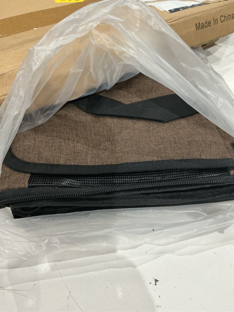 Condition photo showing Good Condition for gapzer pet carrier for large cat soft-sided animal traveling bag for medium cat up to 20lbs / washable small dog puppy 10 lbs crate case with privacy curtains for home outdoor travel mocha brown mocha brown 18.1"l x 11.8"w x 11.8"h