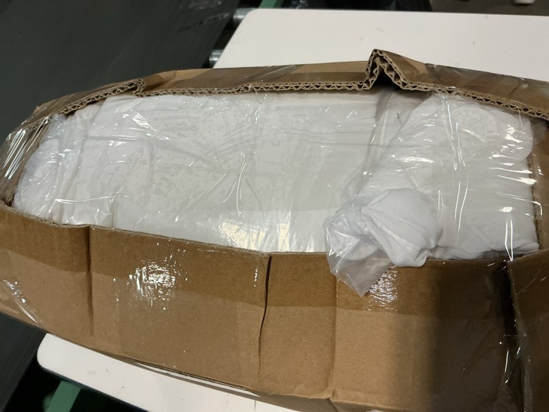 Condition photo showing As Is for amazon basics down alternative pillow for back side sleepers, medium density, standard size, 26" x 20", 2-pack, white standard (pack of 2) medium pillow