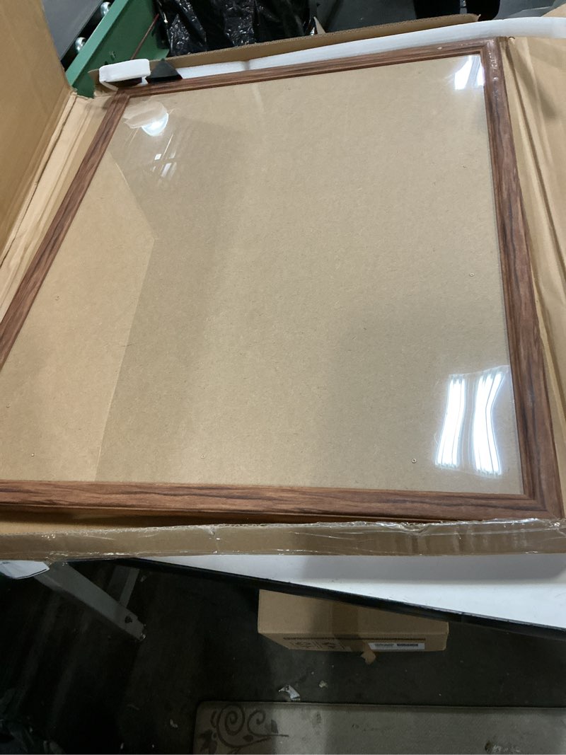 Condition photo showing Good Condition for 24x30 Wood Frame Brown, Rustic Natural Wooden 30x24in Poster Picture Frame, Distressed 24 x 30inch Woodgrain Gallery Photo Frame with HD Plexiglass, Horizontal Vertical Wall Mounting Display 1pcs Brown 24x30