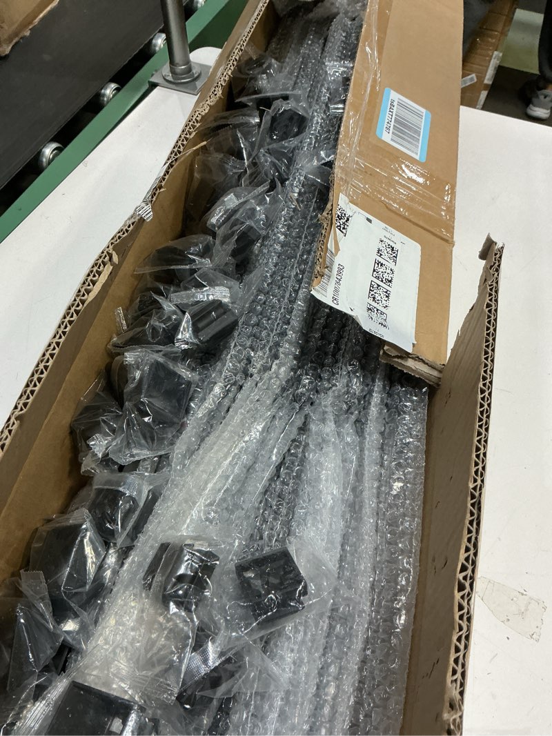 Condition photo showing Good Condition for Iron Balusters for Staircases, 16 Pack Wrought Iron Balusters, Metal Stair Balusters Stair Spindles, Staircase Baluster W/ 32 Pack Baluster Shoes (8 Straight +8 Single Rectangle)