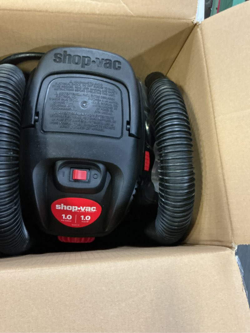 Condition photo showing Good Condition for shop-vac 2021000 1 gallon 1 peak wet/dry vac, portable compact micro vacuum with collapsible handle wall bracket & multifunction accessories uses type a filter bag & type mm foam sleeve red