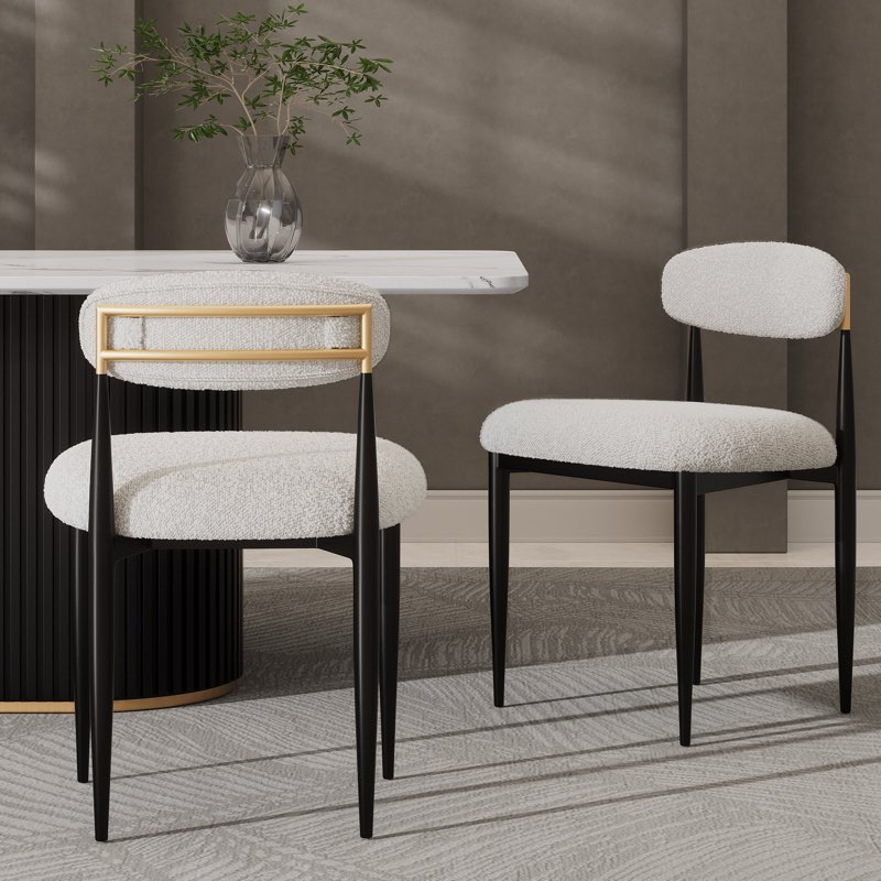 amerson upholstered dining chair 2 piece set