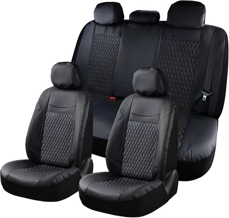 Ifwohao lesther car seat covers full seat universal most vehicles 