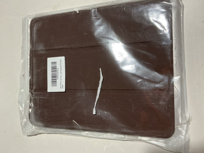 Condition photo showing As Is for ZryXal New iPad Pro 12.9 Inch Case 2022/2021/2020(6th/5th/4th Gen) with Pencil Holder,Smart iPad Case [Support Touch ID and Auto Wake/Sleep] with Auto 2nd Gen Pencil Charging (Brown)