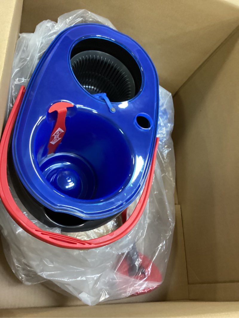 Condition photo showing As Is for O-Cedar RinseClean Spin Mop & Bucket System | Clean with Clean Water | Removes 99% of Bacteria Rinseclean Spin Mop & Bucket Cleaning System