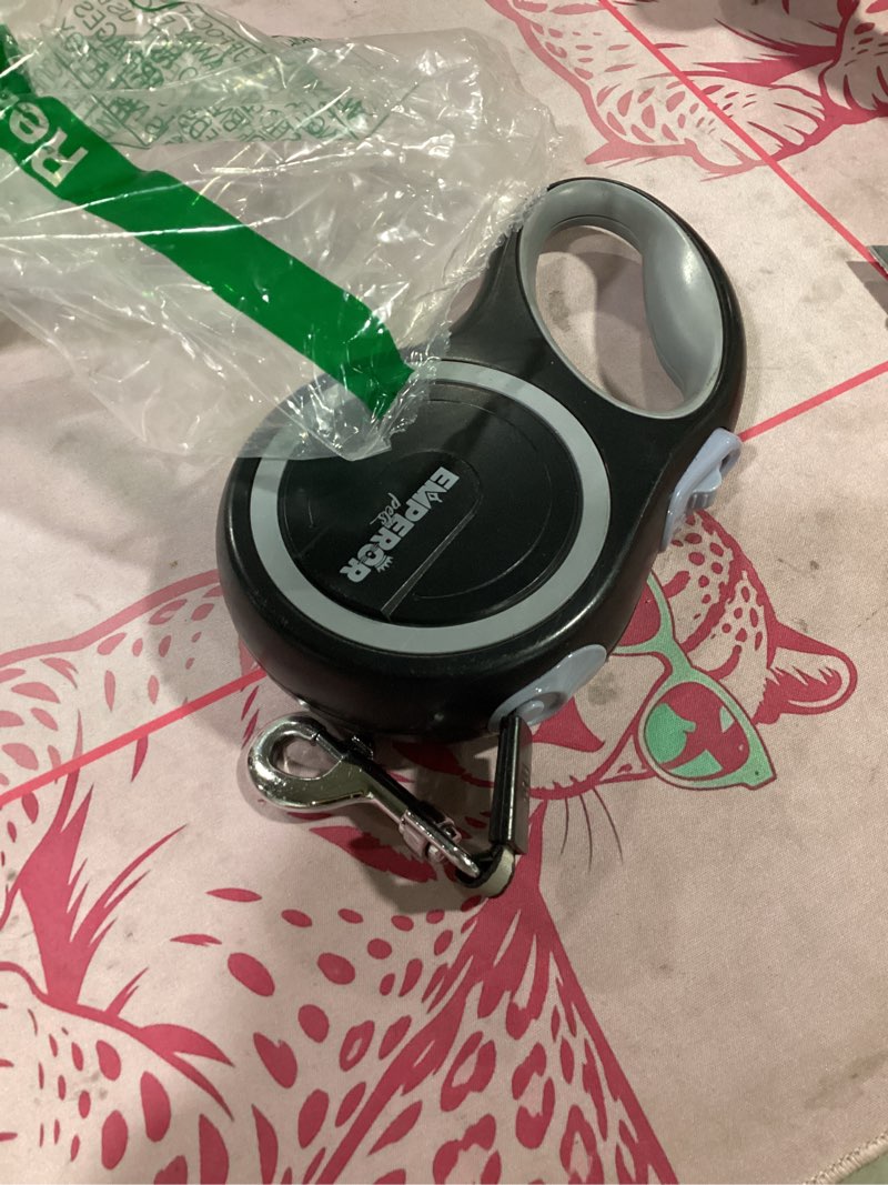 Condition photo showing Good Condition for emperor pets 26 ft retractable dog leash - heavy duty retractable pet leash with anti-slip grip - reflective dog leash tape for medium to large dogs up to 100 lbs -gy26 large - 26 ft grey