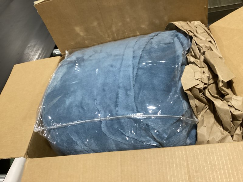 Condition photo showing Good Condition for true north by sleep philosophy plush sheet set king, solid color, warm & soft bedding king size sheets, fitted pocket fits up to 16" mattress, soloft, king, blue, 4 piece king blue