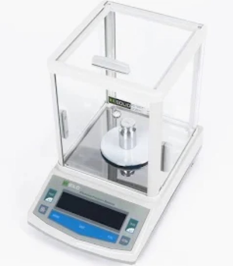 lab analytical balance 500g x 0.001g precision digital scale, with windshield and rs232 interface, f