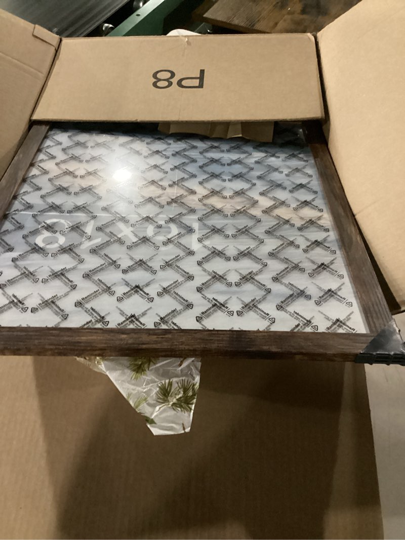 Condition photo showing Good Condition for 16x18 Picture Frame, Classic Brown 16 x 18 Poster Frame for Horizontal or Vertical Wall Mounting, 1 Pack Brown 16x18