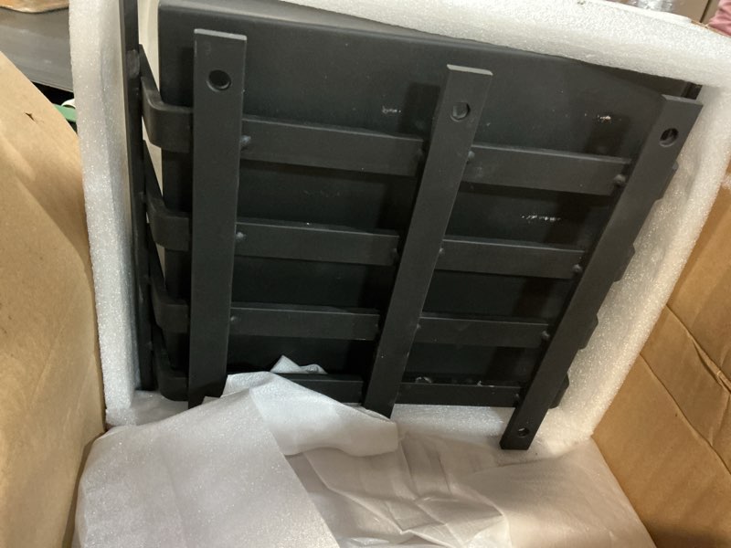 Condition photo showing Good Condition for Fireplace Grate with Ash Tray Kit,10 Inch Wide Heavy Duty Solid Steel Bar Fire Grates and Fireplace Ash Pan,Wrought Iron Fireplace Log Grate Fireplace Ash Tray Kit for Indoor Outdoor Firewood