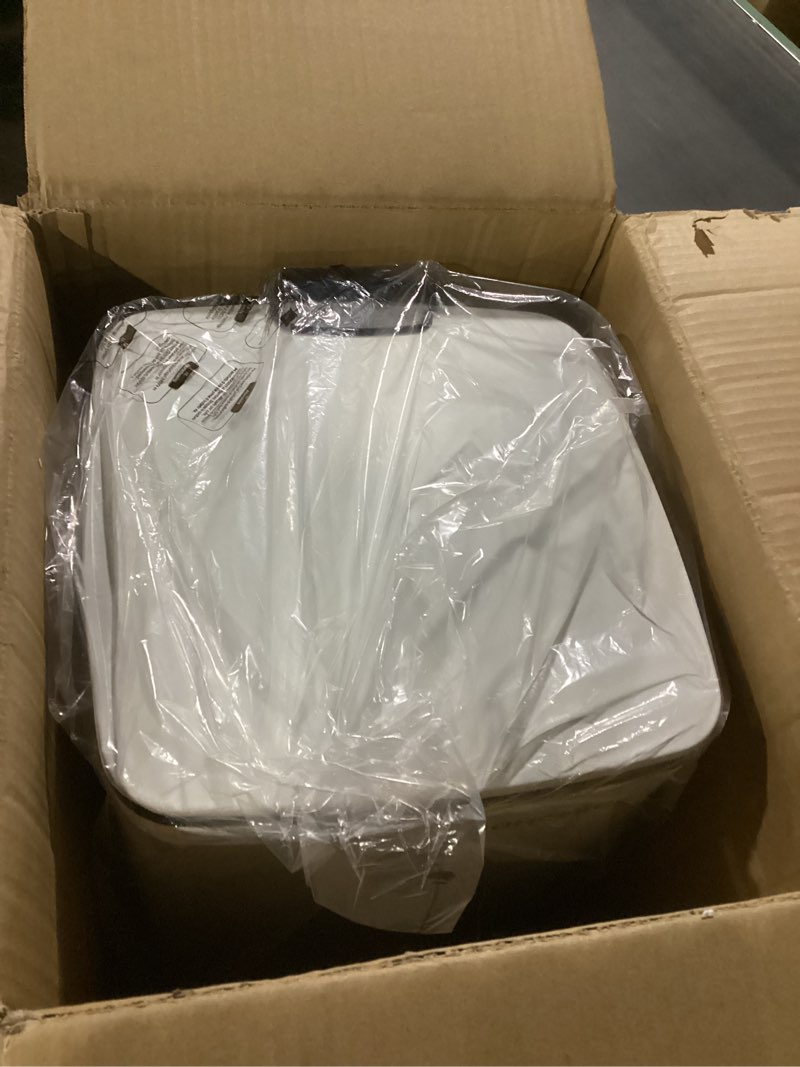 Condition photo showing Good Condition for songmics kitchen trash can, 8-gallon (30 l) trash bin, stainless steel garbage can, with inner bucket, soft close and stays open, cloud white ultb593w01 8 gal. cloud white