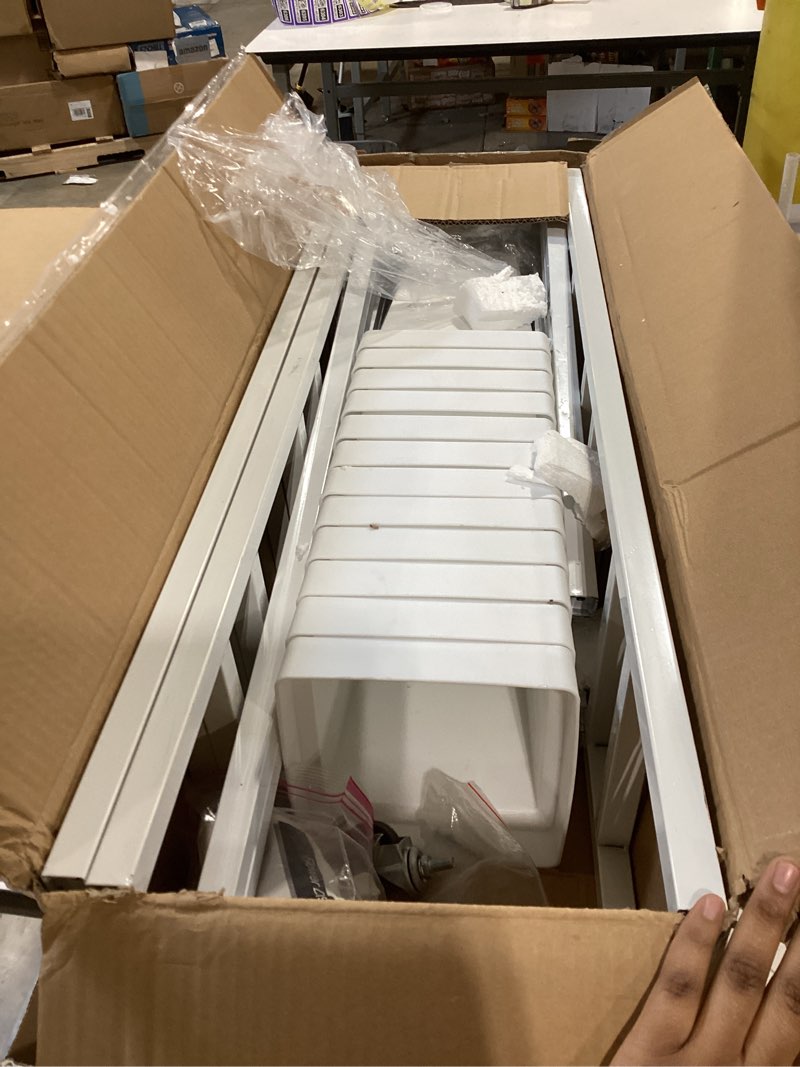 Condition photo showing Good Condition for asee'm flower display stand with 12 buckets, 3 layer metal flower bar stand with wheels heavy duty moving flowers cart display bloom bar for florist indoor outdoor patio garden wedding dector white