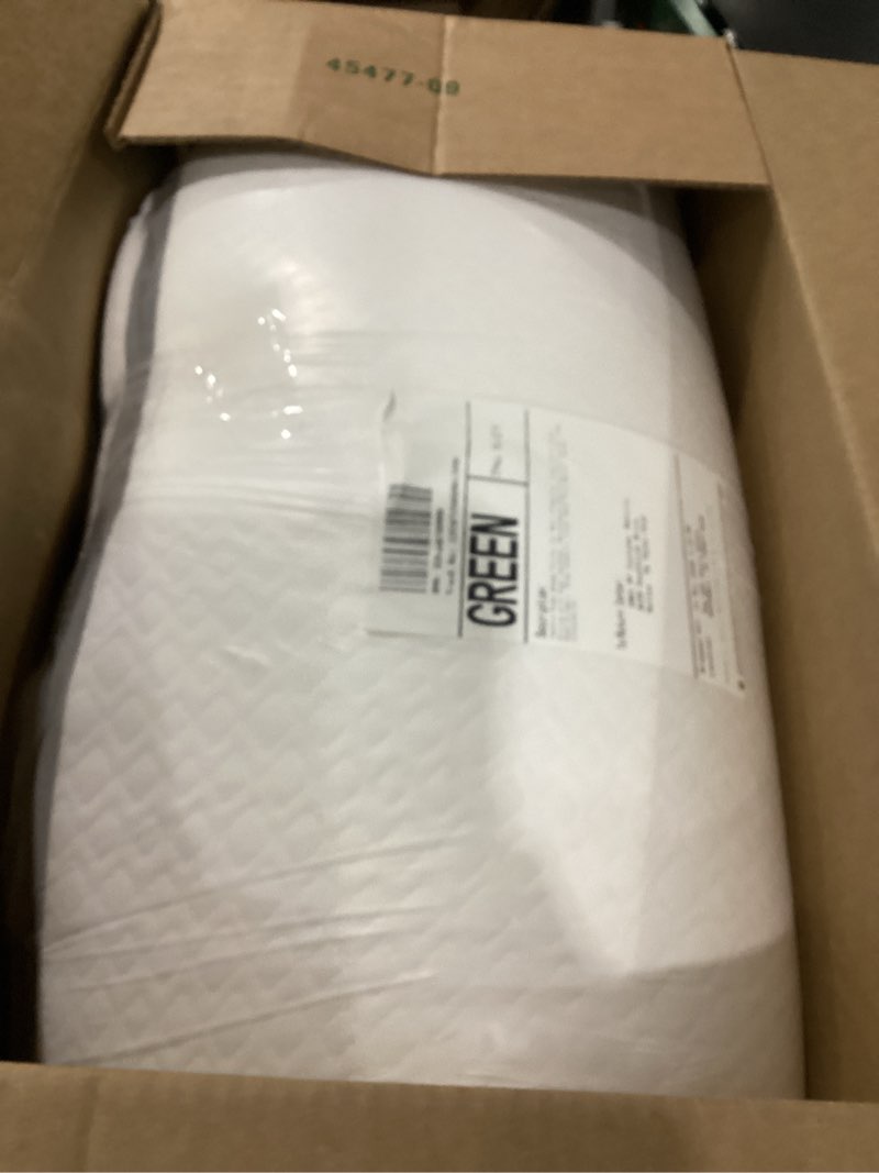 Condition photo showing As Is for vekkia knee wedge pillow for back sleeping, dual-layer knee pillow with dual handles, adjustable elevation pillow for legs post-surgery, knee support, lower back pain relief, blood circulation white/gray 2-1 knee wedge pillow