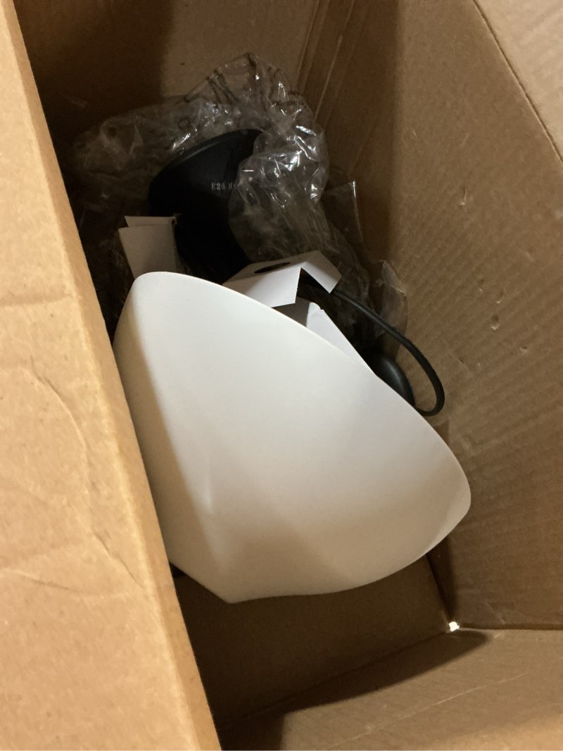Condition photo showing As Is for pesrae floor lamp, remote control with stpeless color temperatures and brightness, torchiere lamp for bedroom, living room, bulb included (matte black)