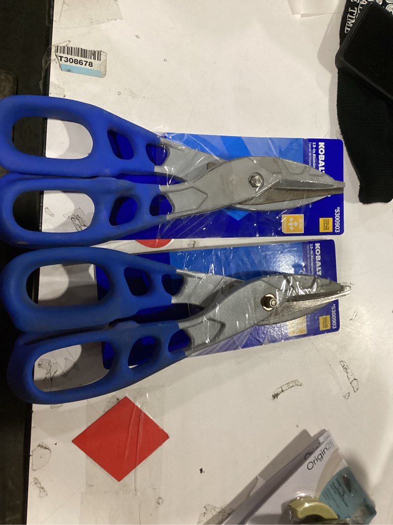 Condition photo showing As Is for 2 Kobalt 13in Aluminum Snips