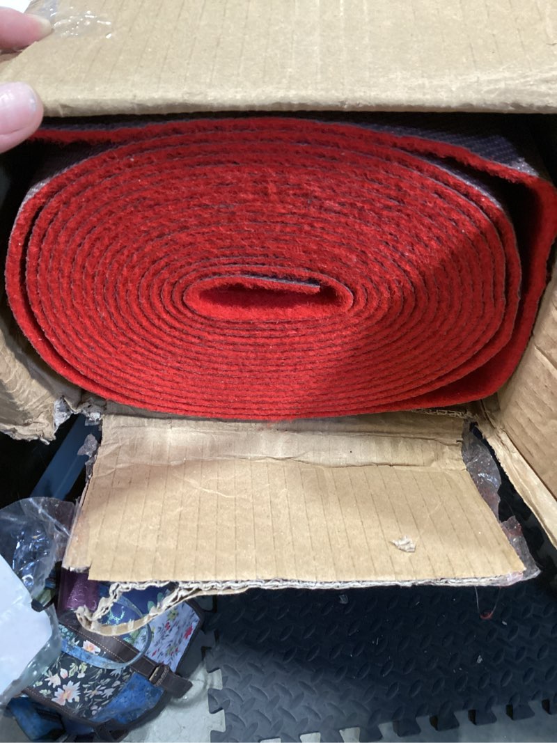 Condition photo showing Good Condition for pbhepj 3ft x 20ft extra thick red carpet runner for party & hollywood, festival celebration, wedding, graduation ceremony, award ceremony, vip reception, heavy-duty, non-slip tpr rubber