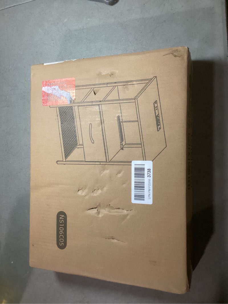 Condition photo showing Good Condition for somdot nightstand with charging station and led light for bedroom, bedside table end table for dorm guest room bedside kids laundry closet entryway hallway, black 11.8"d x 15.7"w x 23.4"h (1 drawers) black 1