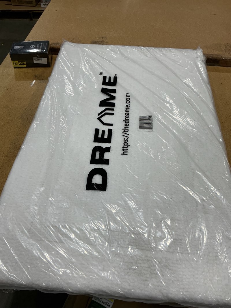 Condition photo showing New/Like New for dreame. white premium removable silp cover memory foam bath mat, thick ultra soft, non-slip, water absorbent bathroom rug 21 x 34