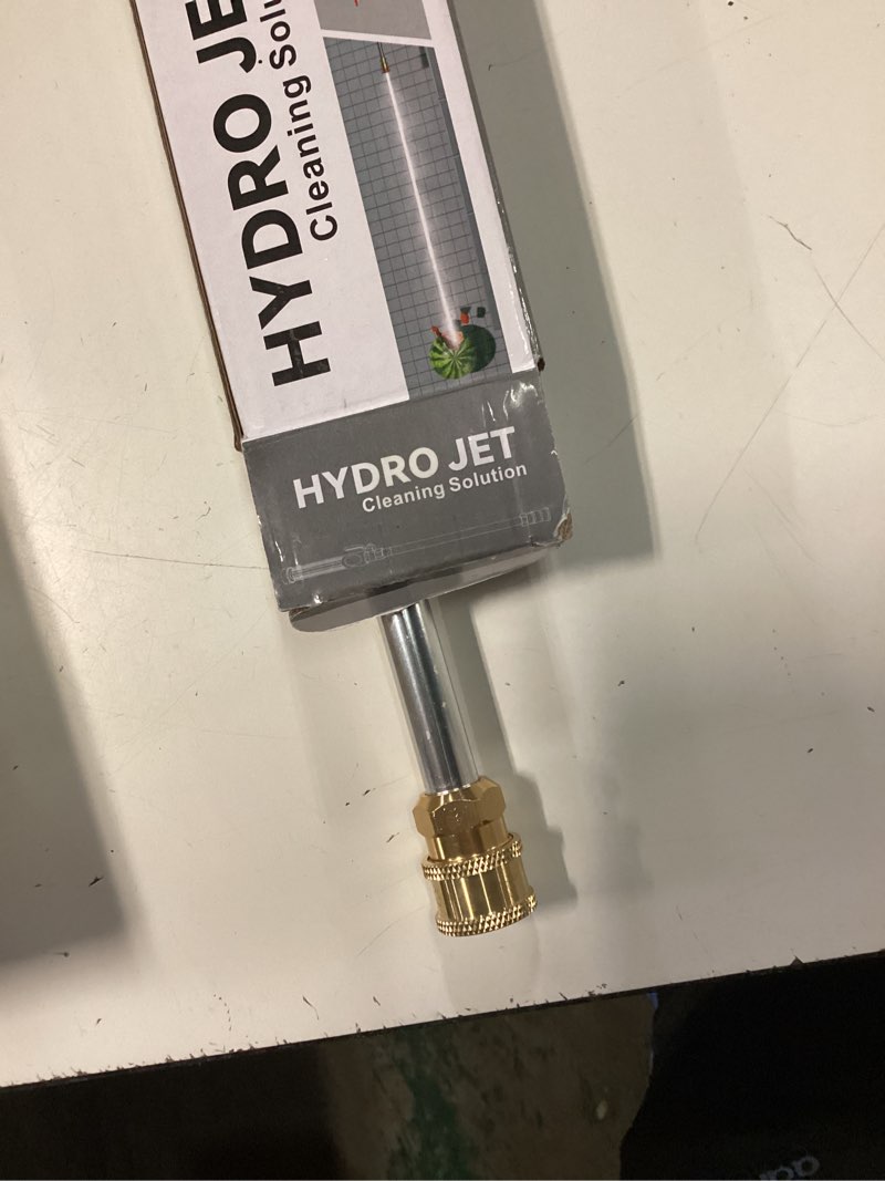 Condition photo showing Good Condition for 2026 upgraded jet nozzle power washer for garden hose, includes 2 high-pressure nozzles and quick connectors | hydro jet high pressure washer tools gray 18.0 inches
