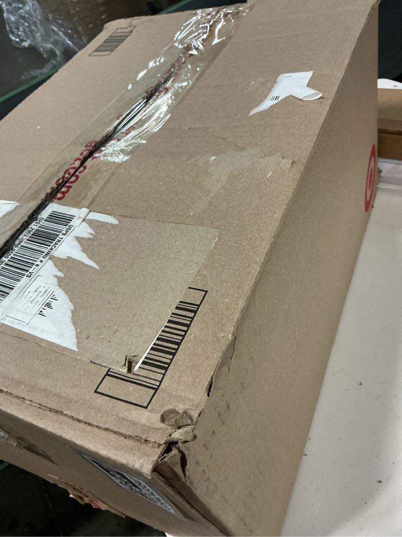 Condition photo showing As Is for NightStand Bedside Charging Table Bedroom - Night Stand with Charger Station, Modern Nightstand with Open Shelf & 2 Fabric Drawers, Bed Side Table with USB-C Port for Dorm, Black