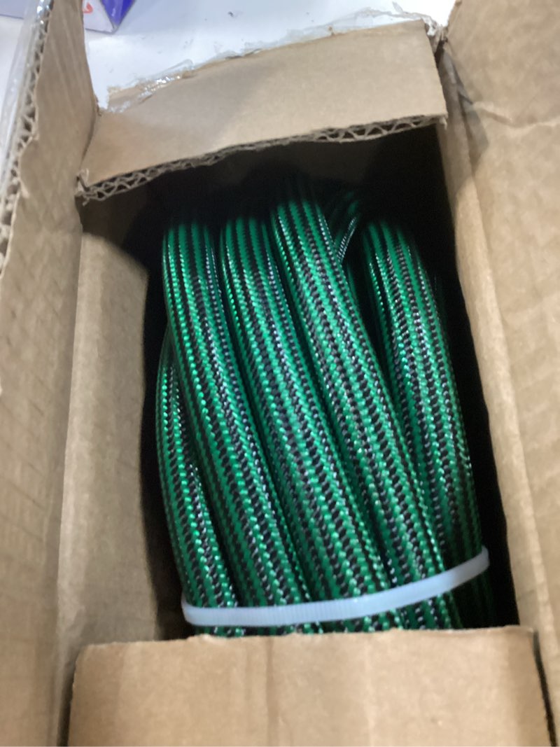 Condition photo showing Good Condition for non-expandable garden hose 25 ft, heavy duty flexible water hose, kink resistant lightweight hybrid hose with durable fabric skin, leakproof hose male to female fittings 25ft green