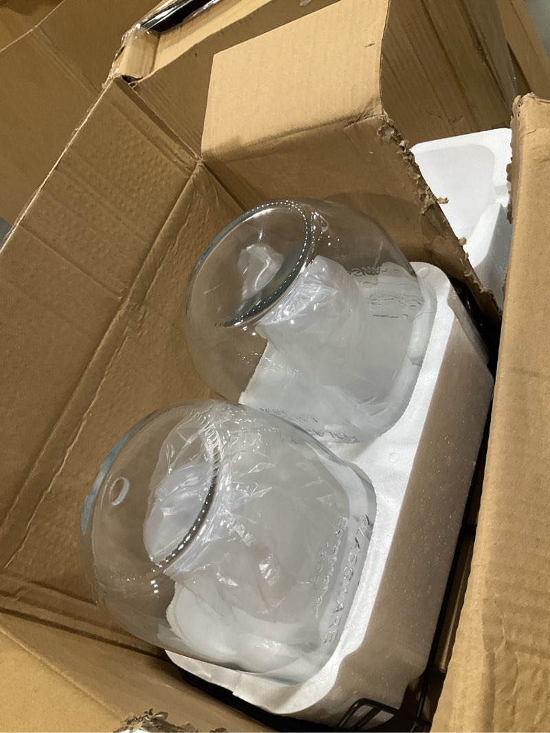 Condition photo showing Good Condition for kikcoin 1 gallon glass drink dispensers for parties, 2 pack leakproof beverage dispenser with stand & 18/10 stainless steel spigot & filter -for lemonade, juice, sun tea, punch- all dishwasher safe