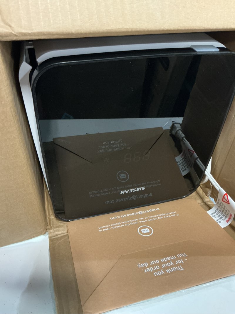 Condition photo showing As Is for air purifiers for home large rooms up to 3500 ft², h13 true hepa 0.1 micron 99.97% filtration with carbon filter, 235 cfm cadr, for pollen, pet odor, smoke, vocs, 30db sleep mode, pm2.5 display