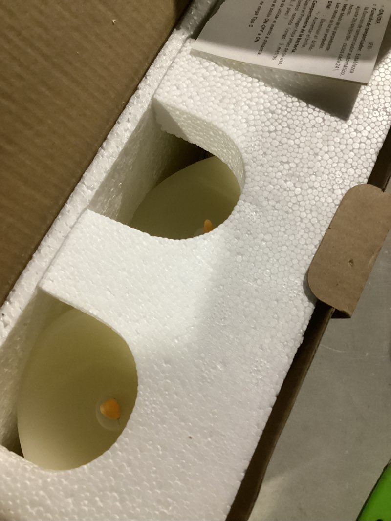 Condition photo showing Good Condition for Ivory Rechargeable Flameless LED Candle 3-Piece Set (4/5/6 inches) - Real Wax with String Lights, Includes Remote and Timer, Safe and Realistic Flame, for Christmas/Halloween Home Decoration