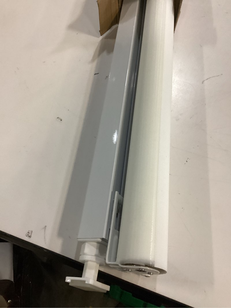 Condition photo showing Good Condition for LazBlinds No-Drill Cordless Zebra Blinds - Dual Layer Light Filtering & Room Darkening, Free-Stop Lift, Easy Install, Day & Night Privacy with Valance for Window 32" W x 72" H, White 32"W x 72"H White