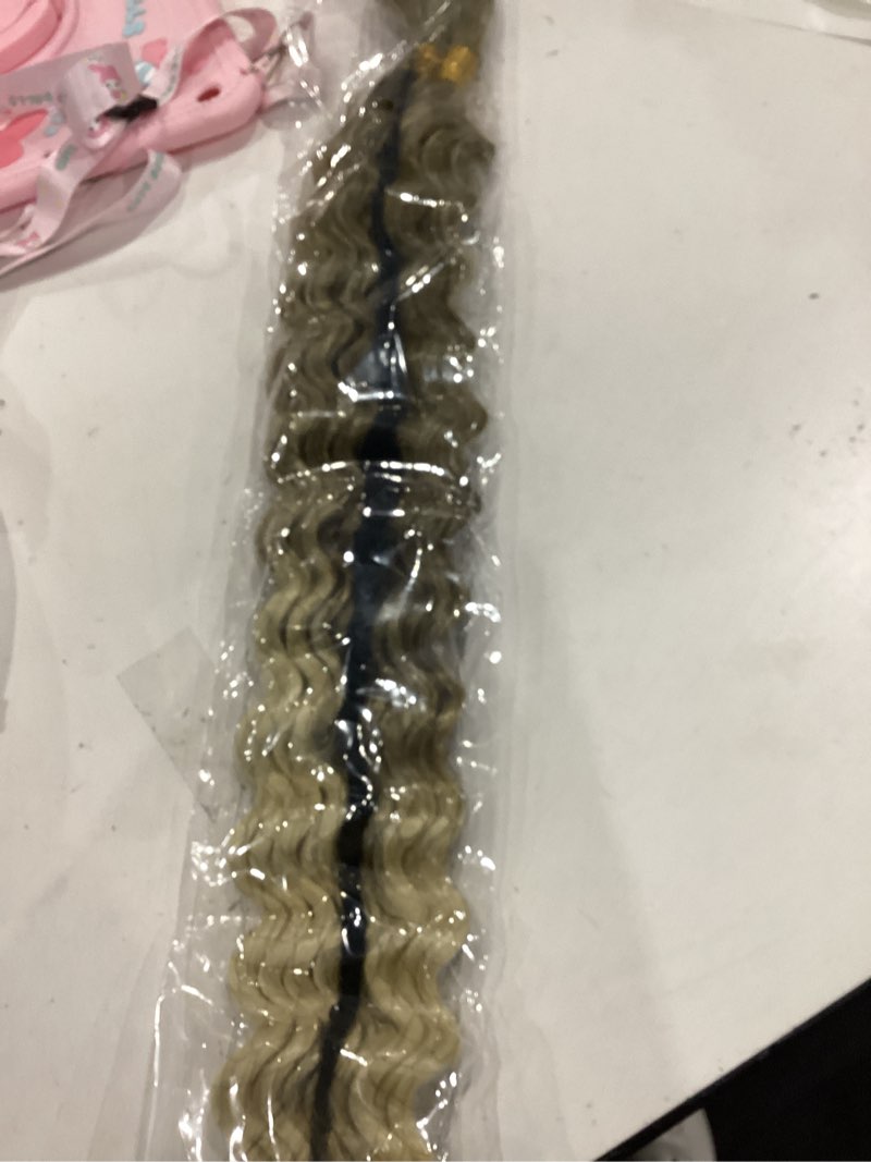 human braiding hair for boho braids 12a deep water wave bulk human hair knotless boho human hair for braiding no weft extensions curly bundles 2 bundles/pack 27/613 160g 24 inch ombre 27-613 color 24 inch