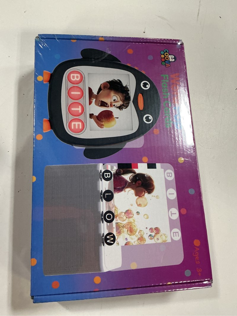 Condition photo showing New/Like New for coova word pop & talking flash cards for kids ages 4-8, matching letter game, spelling phonics sight words flash cards kindergarten & 1st grade, pocket speech cvc word games, learn to read toys