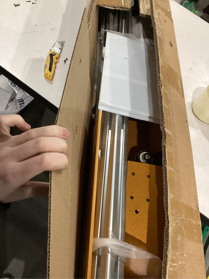 Condition photo showing As Is for router sled, slab flattening jig, 58 inches router sled for flattening slabs,adjustable trimming planing machine for woodworking orange