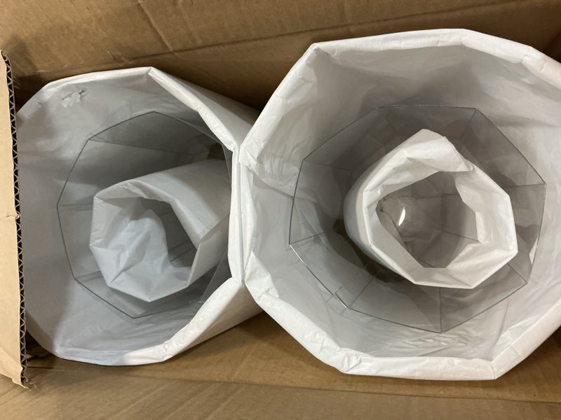 Condition photo showing Good Condition for fun express clear octagon candy jar set of 6 plastic candy containers for candy buffet - large candy bowl & small candy dish included | decorative candy display for party table & treat storage