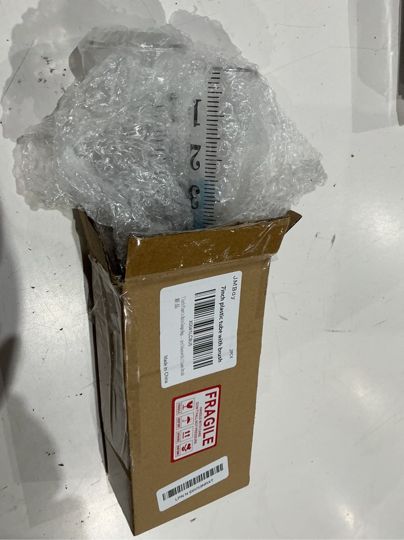 Condition photo showing Good Condition for 7 inch plastic rain gauge replacement tube, upgrade freeze proof outdoor rain gauges replacement plastic tube for garden yard lawn, crack resistance tube best rated, 2 pcs tubes with 1 clean brush 2pcs plastic rain gauge repalcement tube
