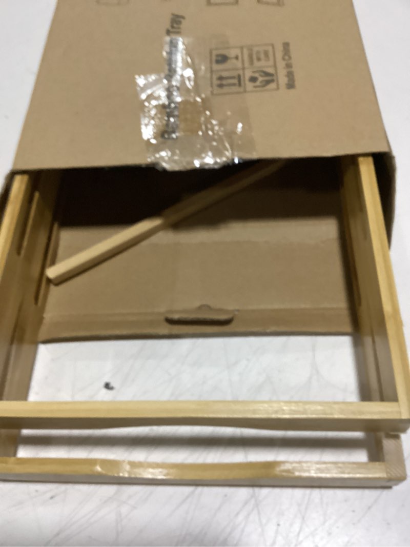 Condition photo showing Good Condition for artmalle luxury bathtub caddy tray for tub - foldable bamboo bath table tray with book and wine glass holder, expandable bathroom accessories for spa or reading lite style natural foldable