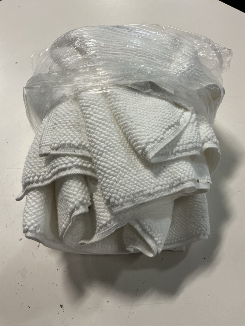Condition photo showing Good Condition for turkish cotton bath mat (set of 2), one size, white