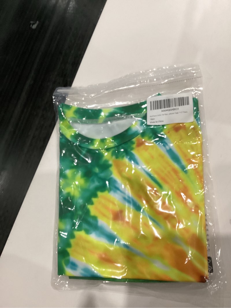 Condition photo showing New/Like New for Girls Tie Dye Shirts Kids Long Sleeve Crewneck Sweatshirts Colorful Pullover Tops 7-12 Years Tie Dye 07 8-9 Years