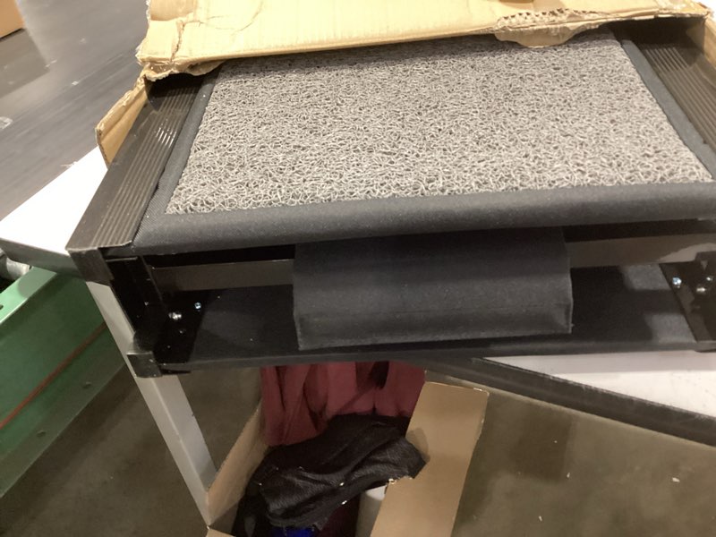 Condition photo showing Good Condition for dog ramp for car 71" x 17", folding pet ramp for large dogs with non-slip rug surface, portable dog car ramp for suv car & truck 71" l x 17.3" w