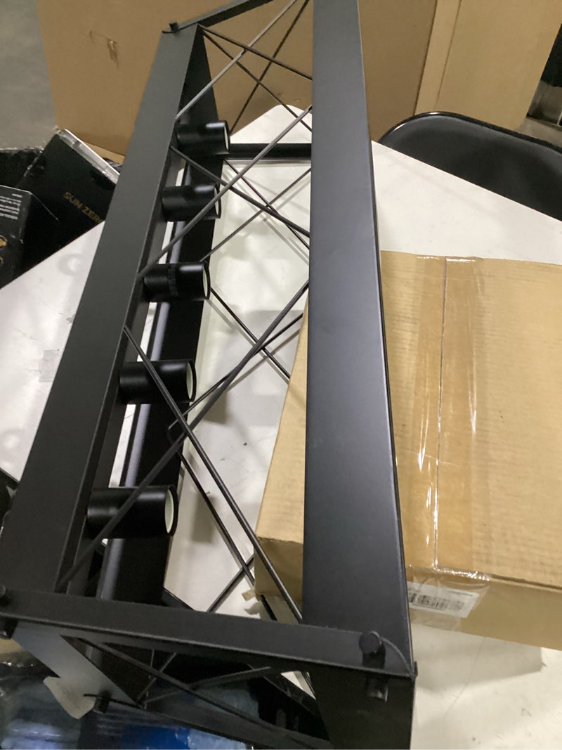 Condition photo showing Good Condition for  progress lighting bradberry 5 -light matte black farmhouse linear large hanging kitchen island