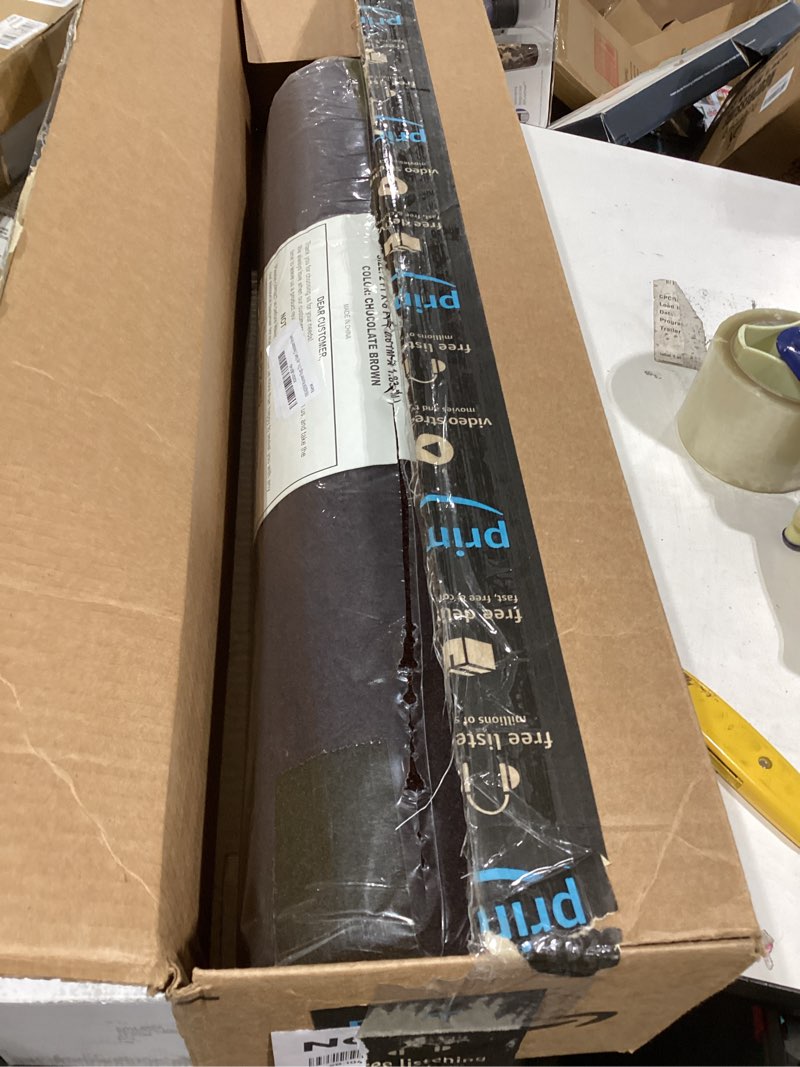 Condition photo showing New/Like New for freadem runner rugs 2' x 6' indoor outdoor carpet runner, area rugs with anti-slip rubber backing for aisle hallway balcony garage entryway stair, chocolate brown chocolate brown 2' x 6'