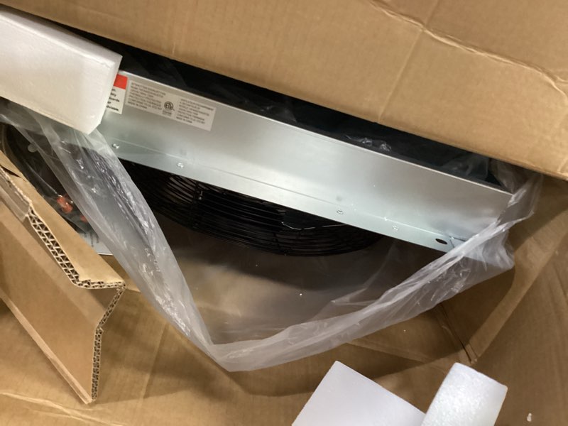 Condition photo showing Good Condition for ipower 20.6 x 20.8 inch shutter exhaust fan aluminum, high speed 1190 rpm, 3368 cfm, 1-pack, silver