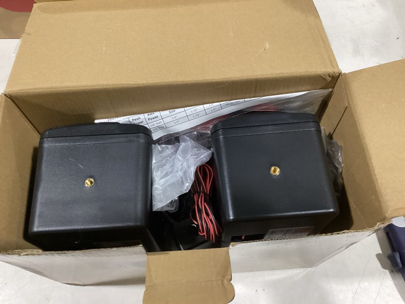 Condition photo showing New/Like New for Outdoor Waterproof Wireless Bluetooth Speaker - 3.5 Inch Pair 3-Way Active Passive Weatherproof Wall, Ceiling Mount Dual Speakers System w/Heavy Duty Grill, Patio, Indoor Use - Pyle PDWR42BBT (Black)