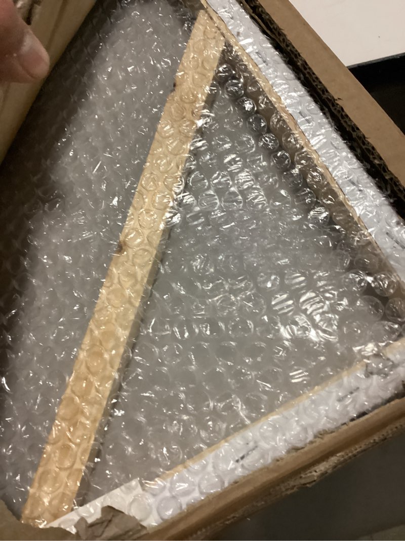 Condition photo showing Good Condition for TRAIN2 ART Abstract Wall Art Painting Wall Decor Large Artwork Textured Blue and White Sea Background Canvas Wall Art for Living Room Bedroom Home Decor 24"x48" Blue and White 2 48"L x 24"W