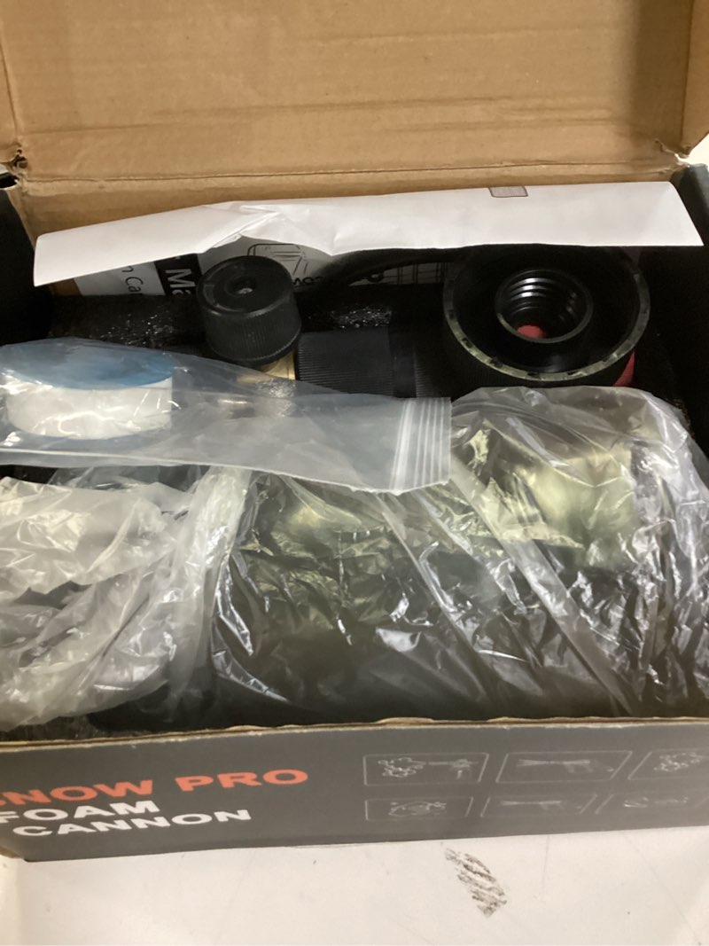 Condition photo showing Good Condition for foam cannon wide mouth for pressure washer, thick snow foam lance for car wash, adjustable soap cannon with 1/4 inch quick connector, additional 1.1mm orifice nozzle