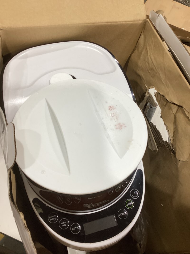 Condition photo showing As Is for baby brezza new and improved formula pro advanced formula dispenser machine - automatically mix a warm formula bottle instantly - easily make bottle with automatic powder blending, white