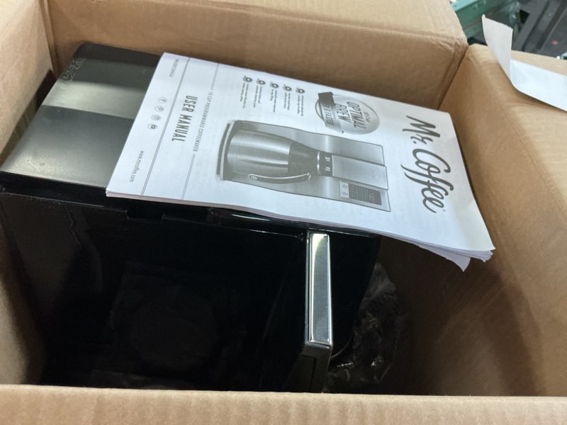 Condition photo showing Good Condition for mr. coffee 10-cup programmable coffee maker, insulated thermal carafe, brew strength selection, brew now or later, stainless steel stainless steel 10 cup thermal carafe + strong brew