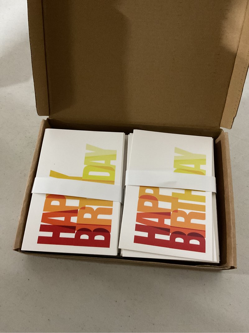 Condition photo showing Good Condition for 48 pack 4x6-inch happy birthday cards with envelopes - bulk gift set for kids  students and teachers (6 colorful assortment)