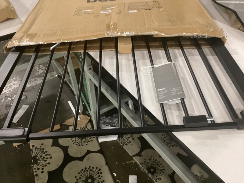 Condition photo showing Good Condition for babelio baby gate for doorways and stairs, 41-46" pet gate with wide walk thru door and lock indicator, no drill pressure mounted safety gate with double lock and self-closing, black black 41-46"w, 30"h